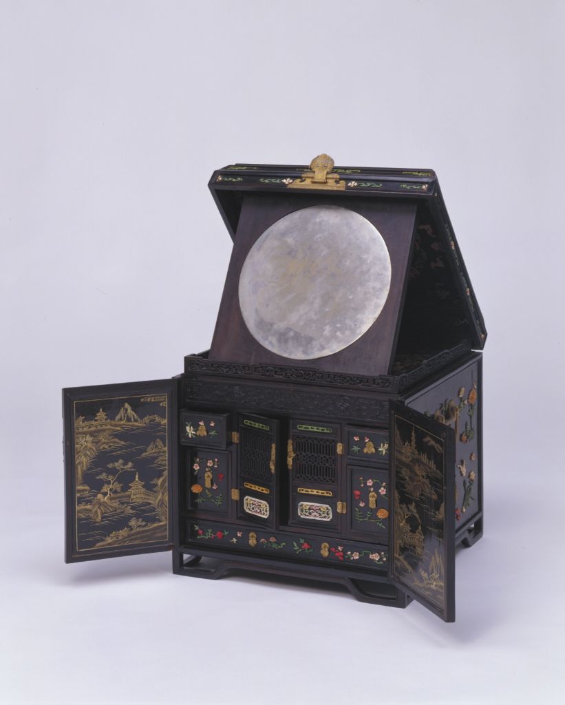 图片[2]-Black lacquer painted gold inlaid stained tooth dressing box-China Archive